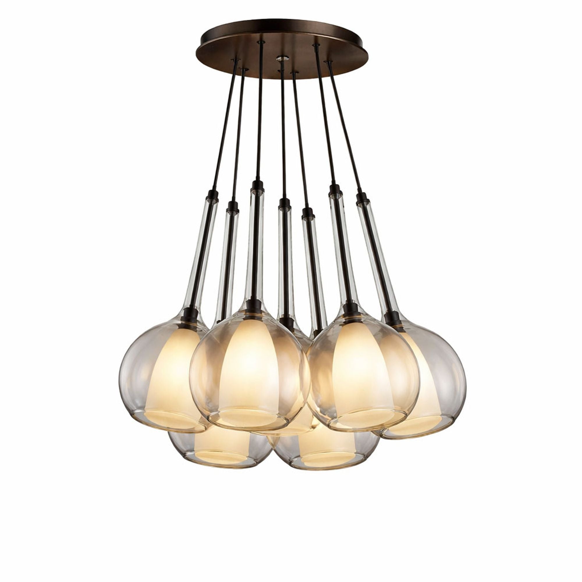 s.luce Belluna Cluster Glas - Pendelleuchte 7 - flammig - 199973 - s.luce® - homecoming lights.