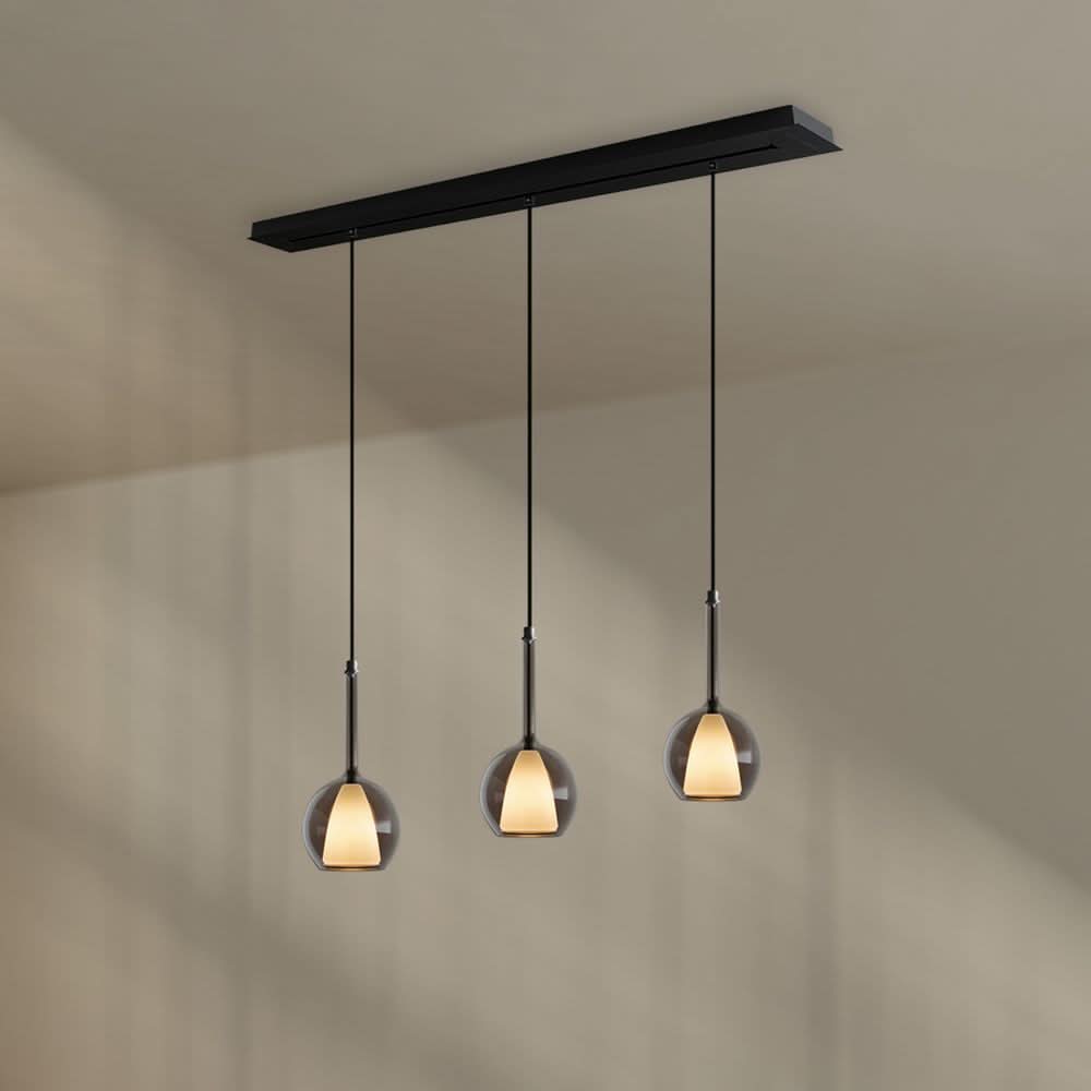 s.luce Belluna Esstisch-Pendelleuchte 3-flammig 120cm