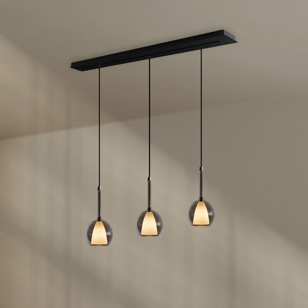 s.luce Belluna Esstisch-Pendelleuchte 3-flammig 120cm