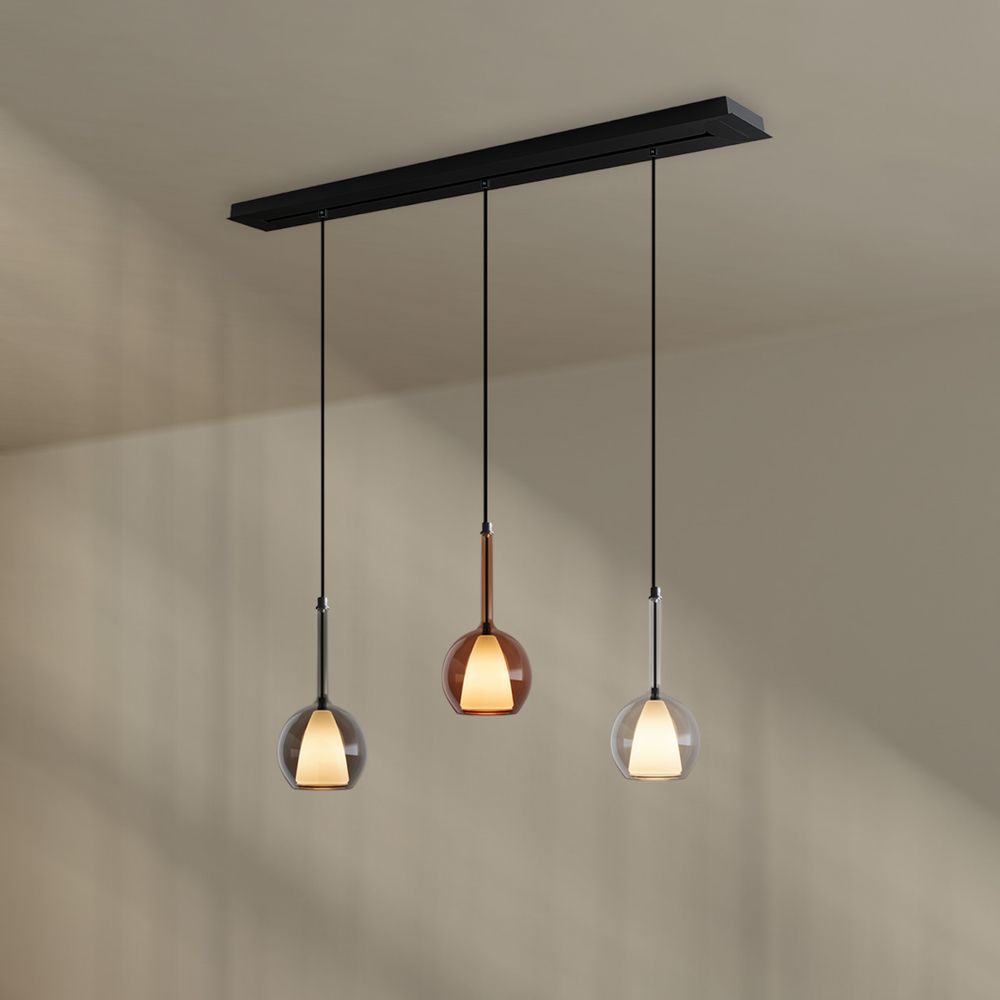 s.luce Belluna Esstisch-Pendelleuchte 3-flammig 120cm