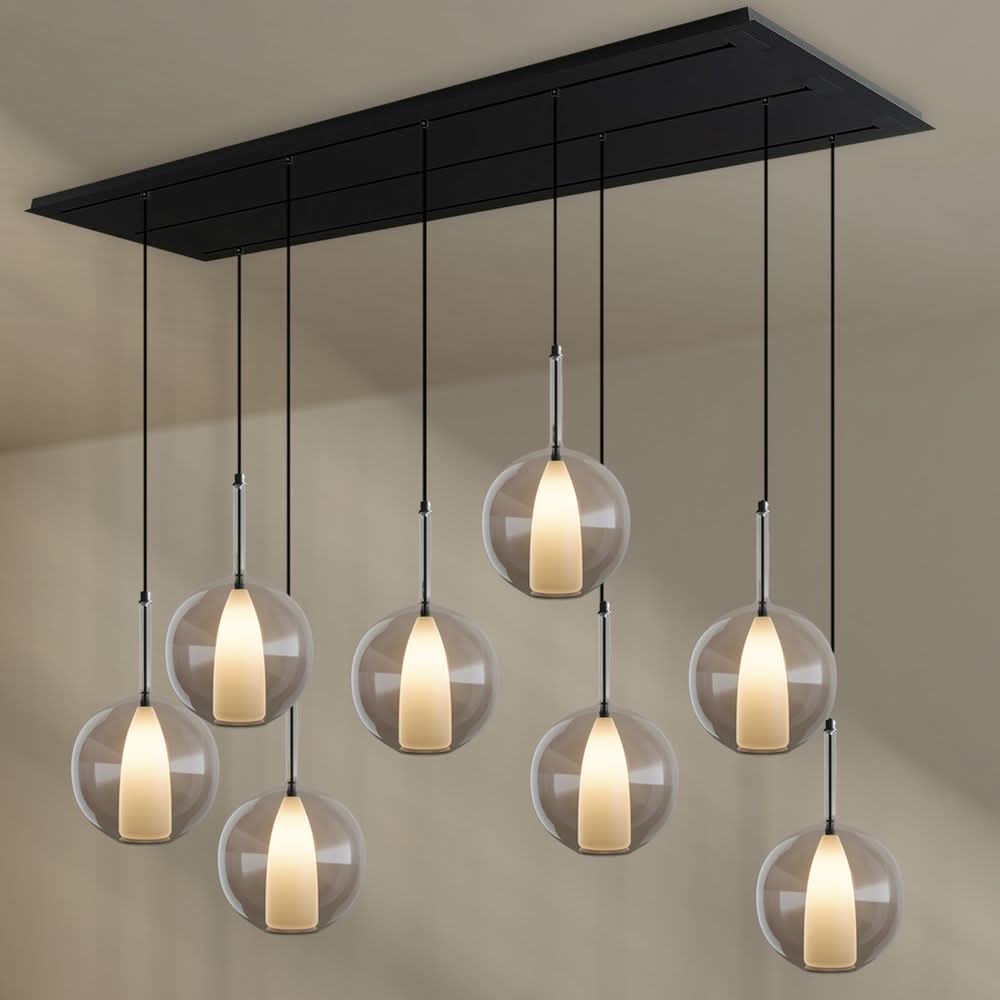 s.luce Belluna Lampe de table à suspendre 8 flammes 200cm