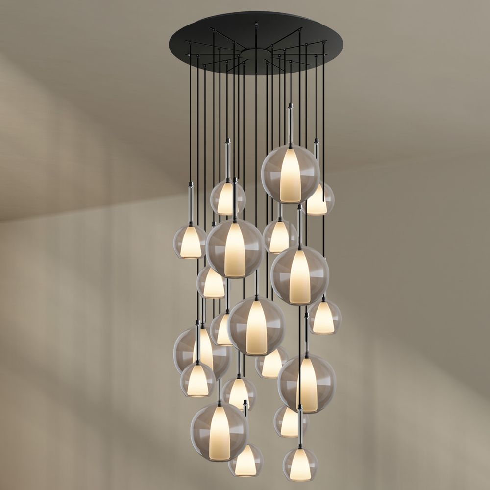 s.luce Belluna Galerieleuchte 20-flammig Ø 120cm Baldachin