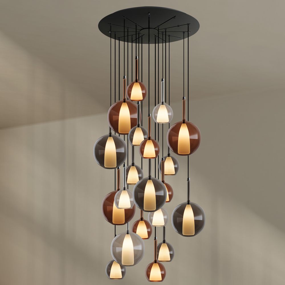 s.luce Belluna Galerieleuchte 20-flammig Ø 120cm Baldachin