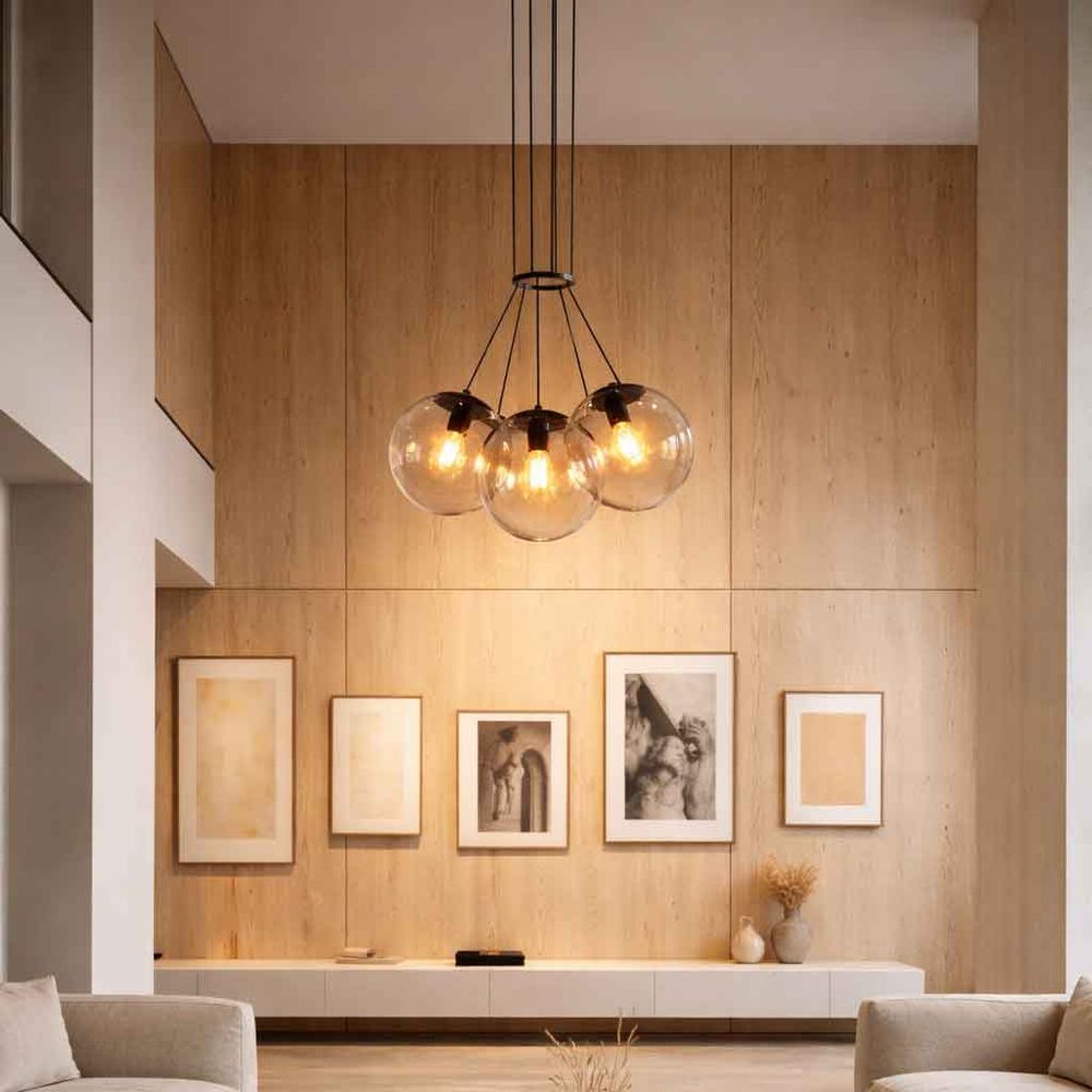 s.luce Cluster Glaskugel Galerielampe Hängeleuchte 3 - flammig - 186375 - s.luce® - homecoming lights.