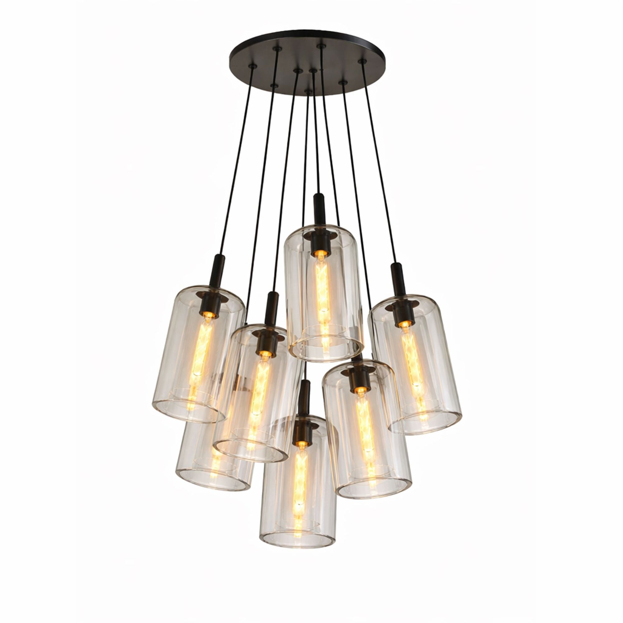 s.luce Cruet Cluster Glas - Pendelleuchte 7 - flammig 7x17cm - 200237 - s.luce® - homecoming lights.