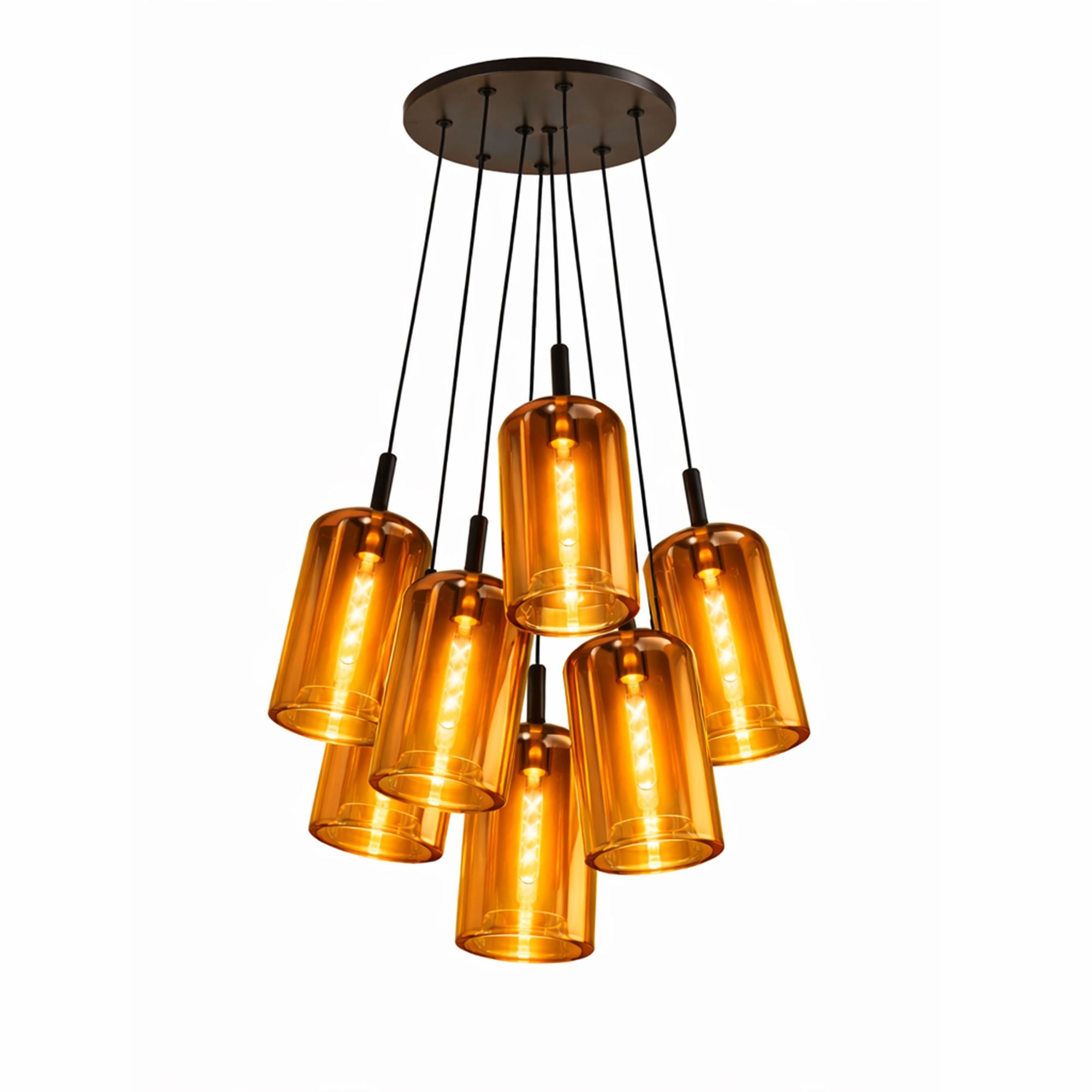 s.luce Cruet Cluster Glas - Pendelleuchte 7 - flammig 7x17cm - 200236 - s.luce® - homecoming lights.