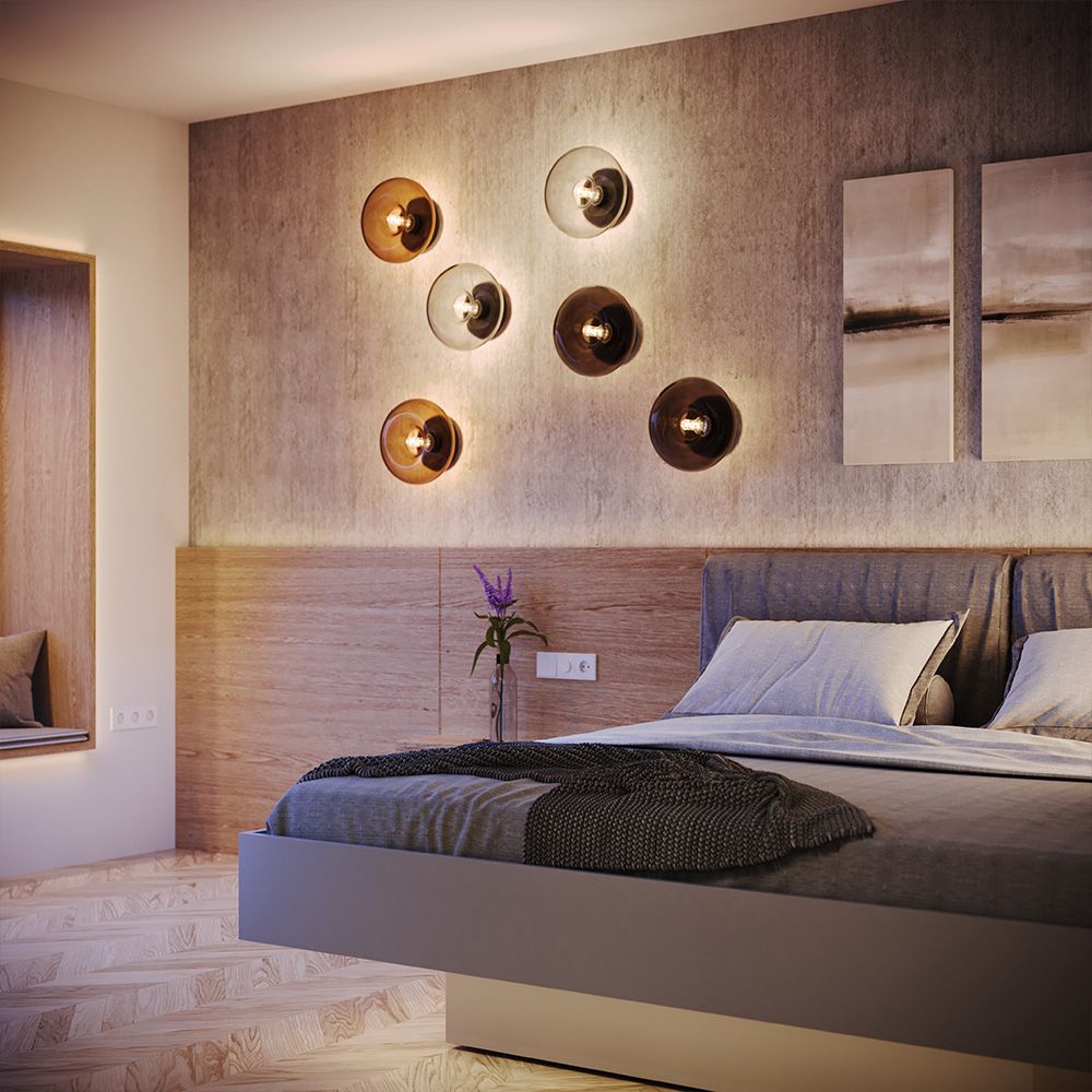 s.luce Cruet Glas Wand- und Deckenleuchte Up & Low