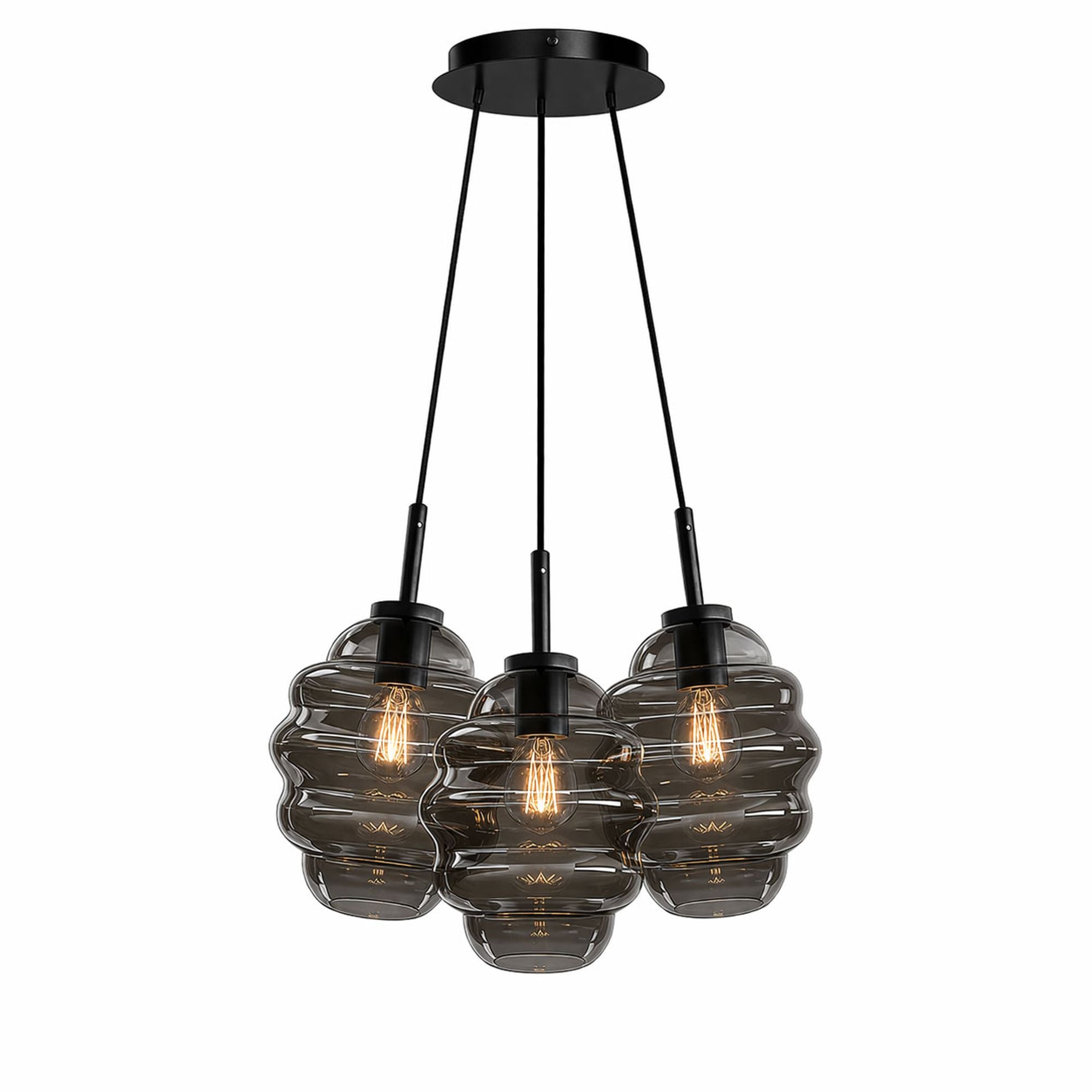 s.luce Echos Cluster Glas - Pendelleuchte 3 - flammig 3x18cm - 200319 - s.luce® - homecoming lights.