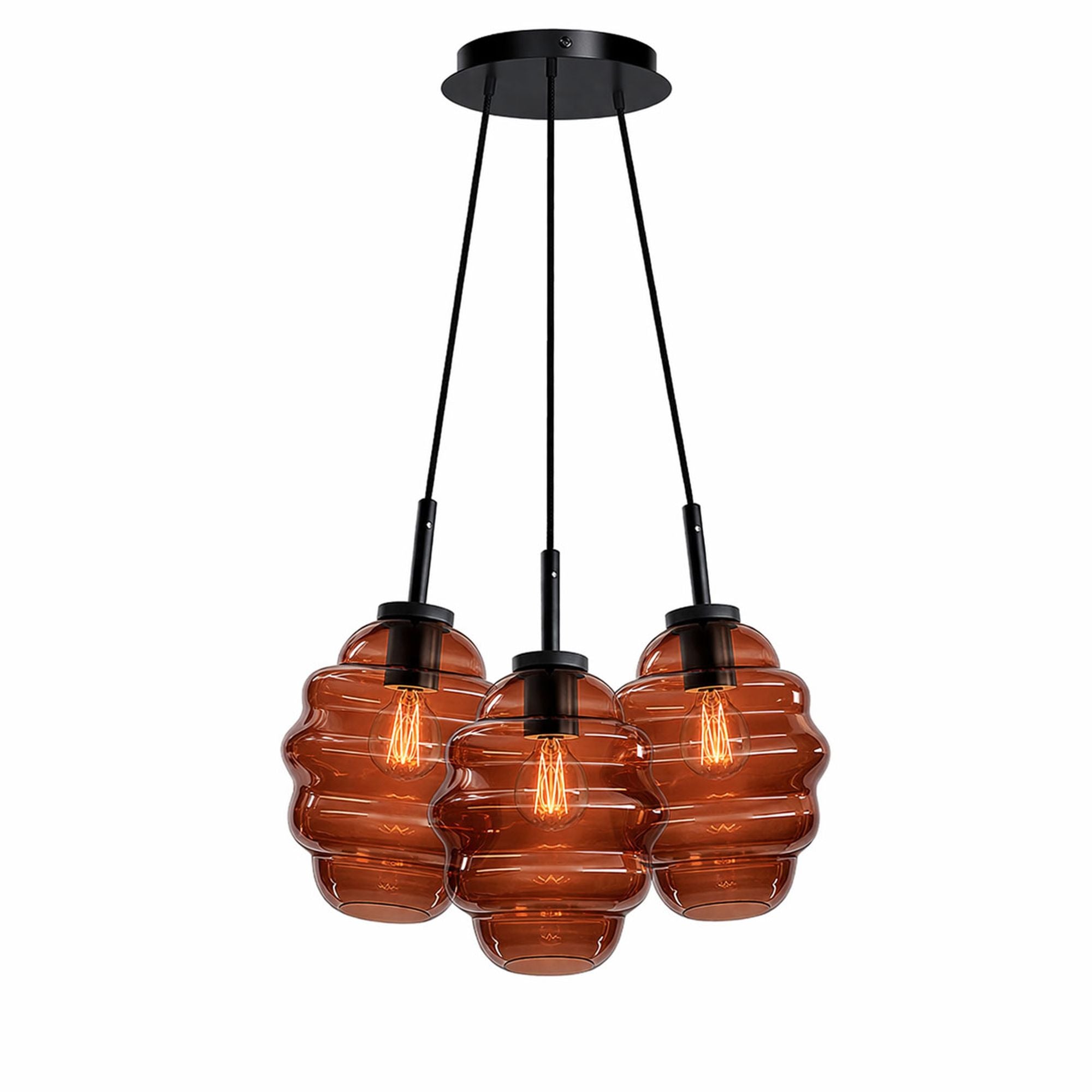 s.luce Echos Cluster Glas - Pendelleuchte 3 - flammig 3x25cm - 200326 - s.luce® - homecoming lights.