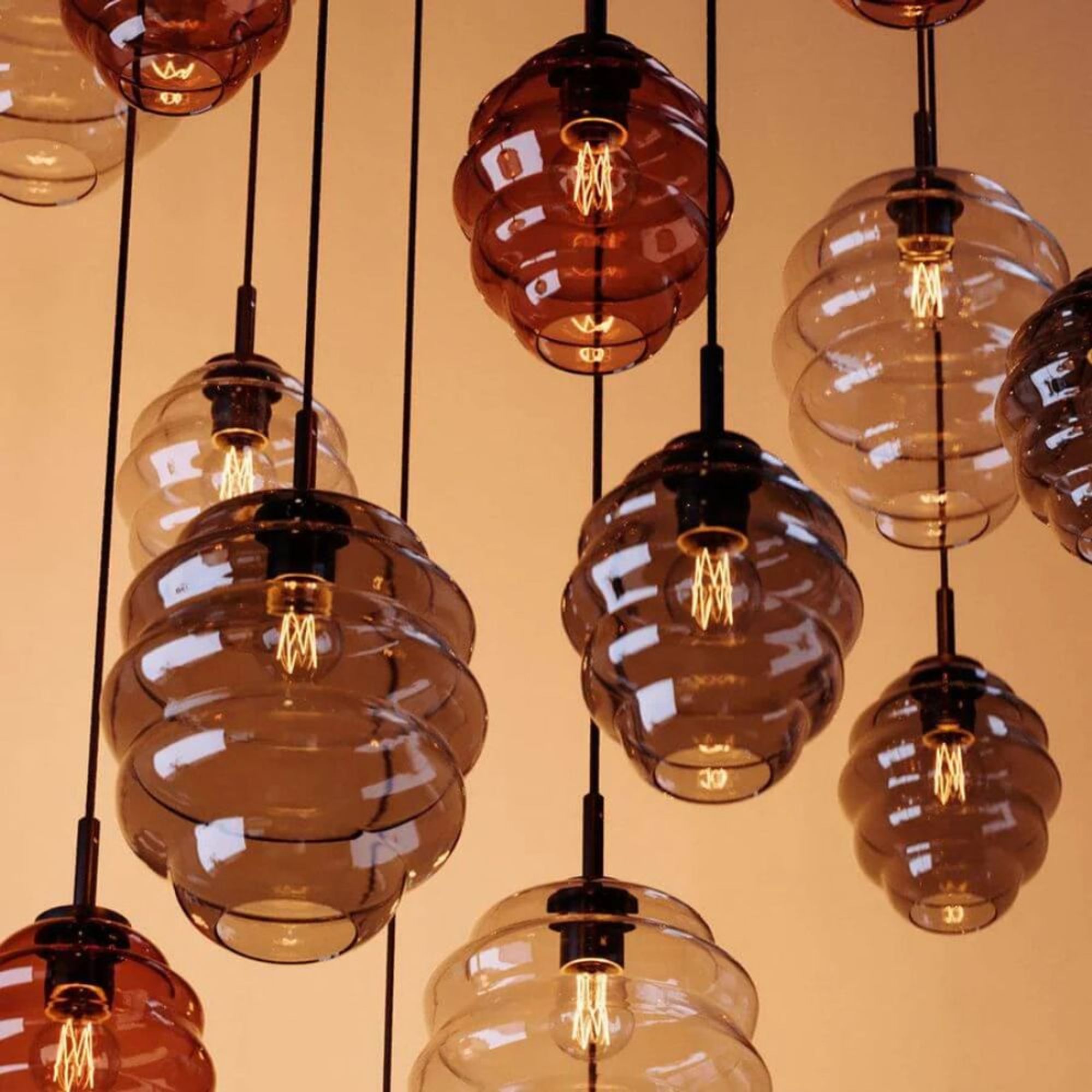 s.luce Echos Cluster Glas - Pendelleuchte 3 - flammig 3x25cm - 200326 - s.luce® - homecoming lights.