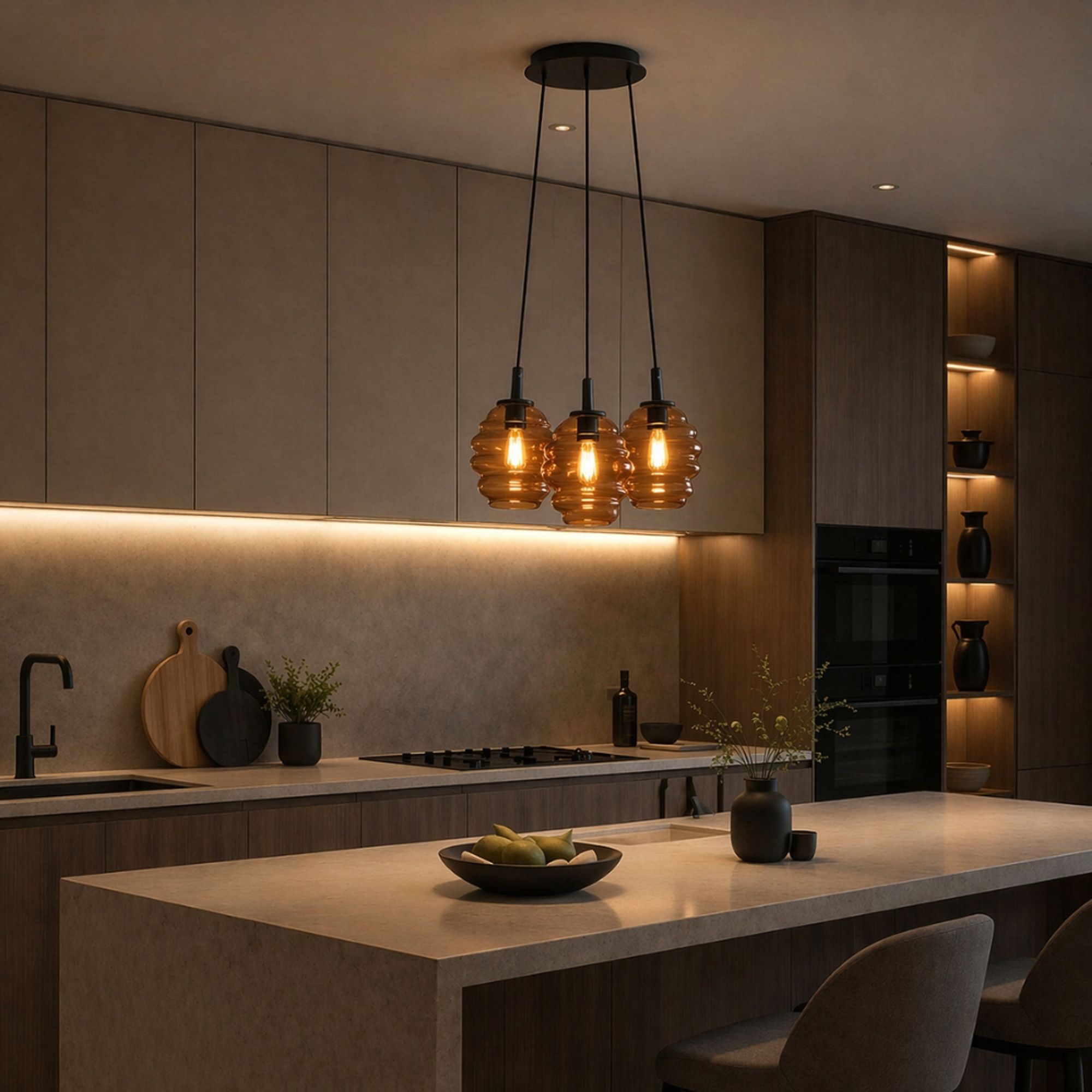 s.luce Echos Cluster Glas - Pendelleuchte 3 - flammig 3x18cm - 200318 - s.luce® - homecoming lights.