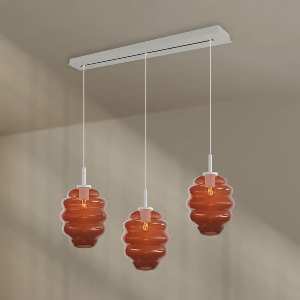 s.luce Echos Esszimmer-Hängeleuchte 3-flammig 120cm Ø 25cm