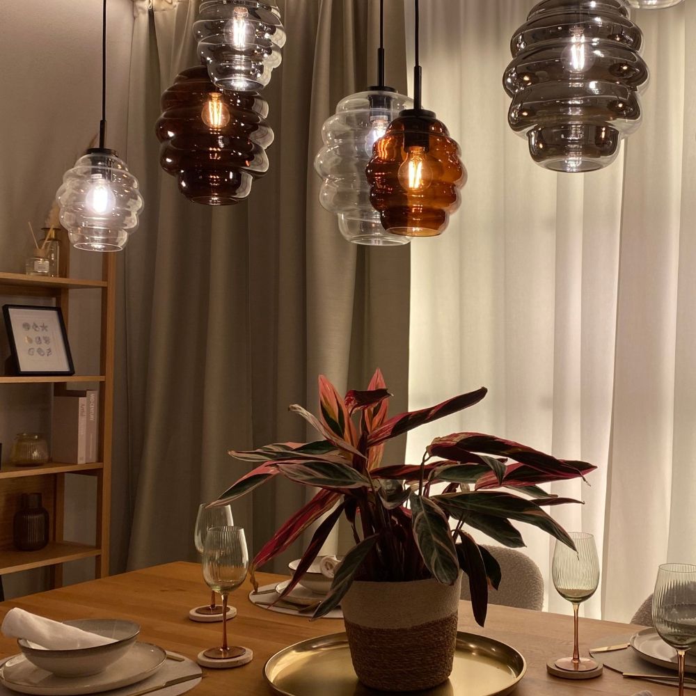 s.luce Echos Esszimmerlampe 12-flammig 200cm 3-reihig Ø 18/25cm