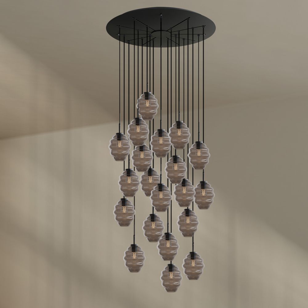 s.luce Echos Galerieleuchte 20-flammig Ø 120cm Baldachin Ø 18cm