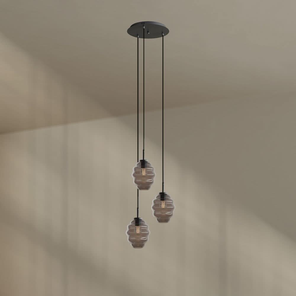 s.luce Echos Galerieleuchte 3-flammig Ø 40cm Baldachin Ø 18cm