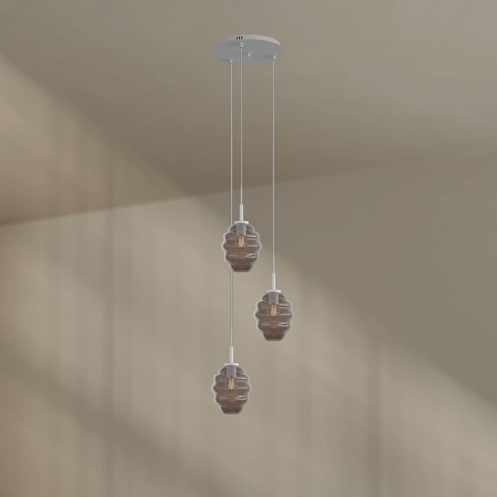 s.luce Echos Galerieleuchte 3-flammig Ø 40cm Baldachin Ø 18cm