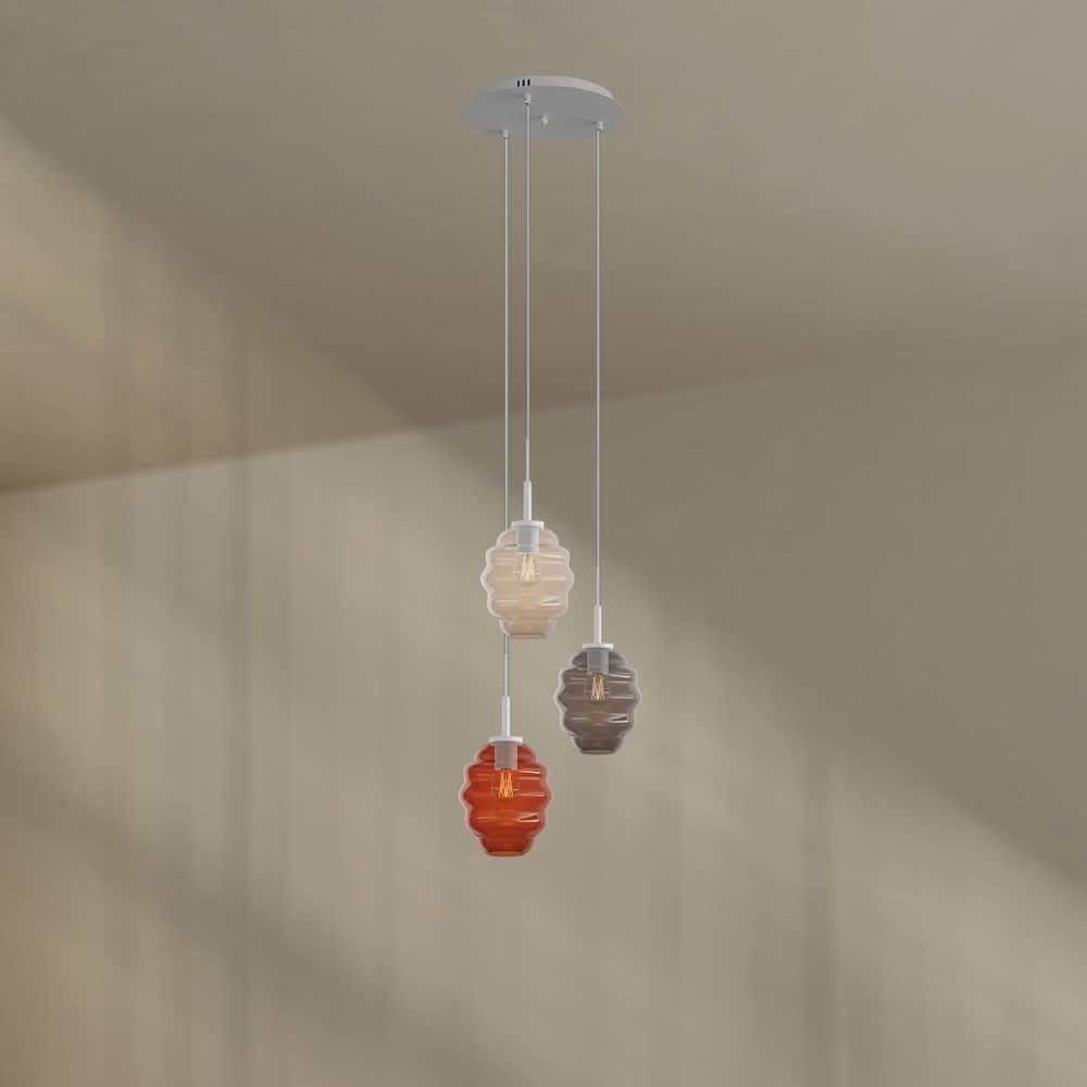 s.luce Echos Galerieleuchte 3-flammig Ø 40cm Baldachin Ø 18cm