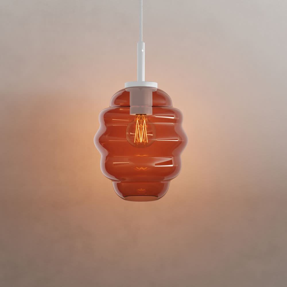 s.luce Echos Glas Galerie-Pendelleuchte Aufhängung 500cm Weiß