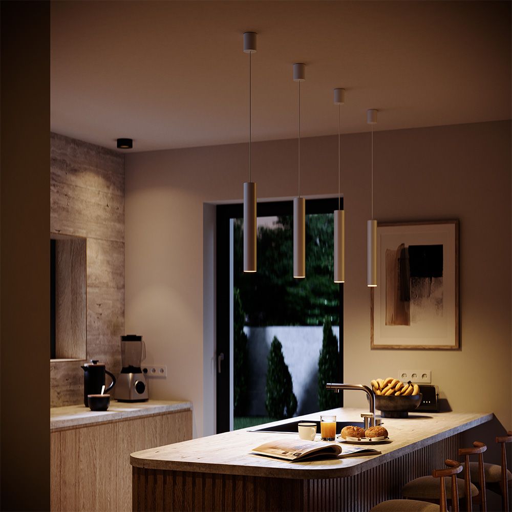 s.luce Lampe à suspendre moderne Crutch forme cylindrique