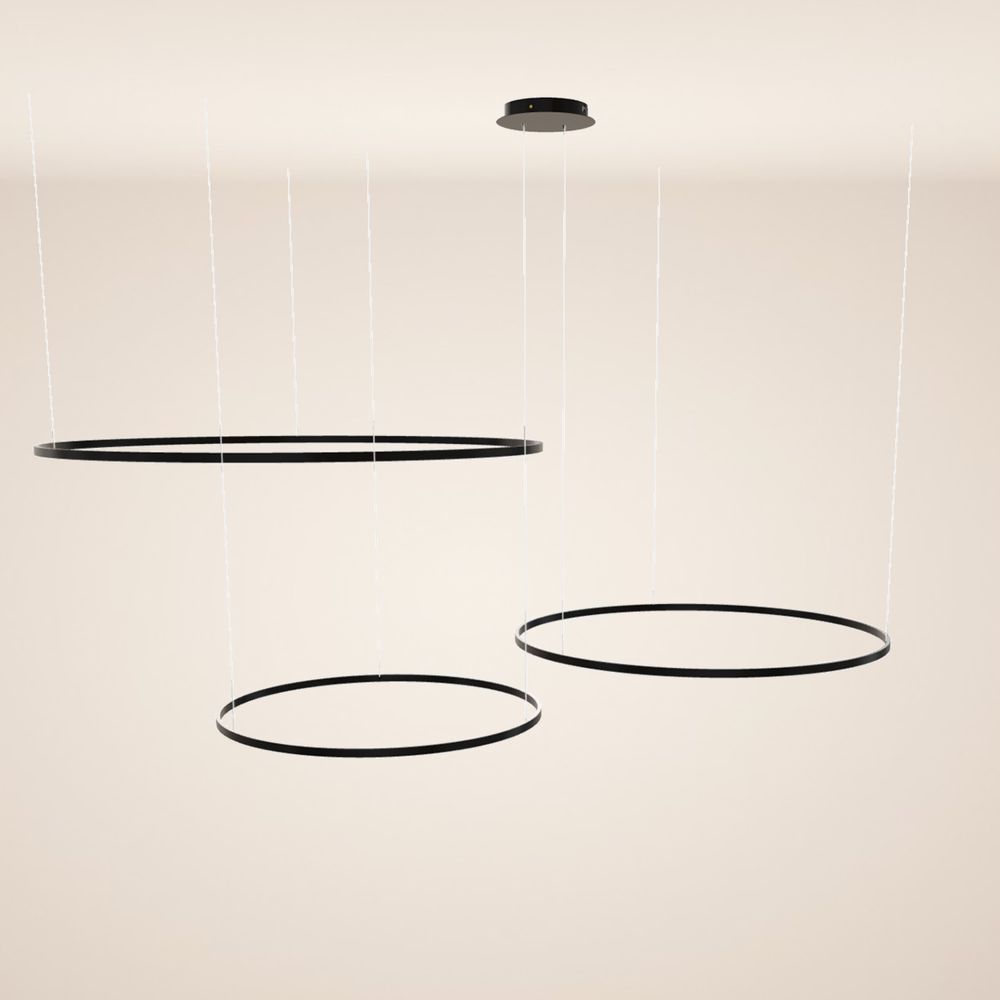 s.luce LED Ring Pendelleuchte 3-flammig Exzentrisch