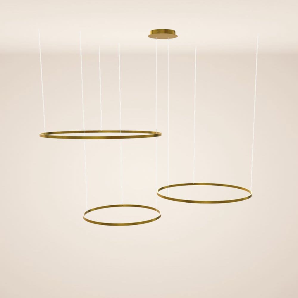 s.luce LED Ring Pendelleuchte 3-flammig Exzentrisch