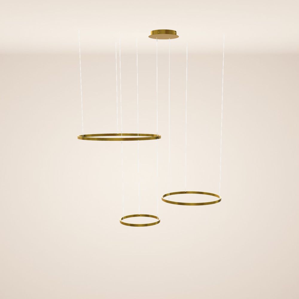 s.luce LED Ring Pendelleuchte 3-flammig Exzentrisch
