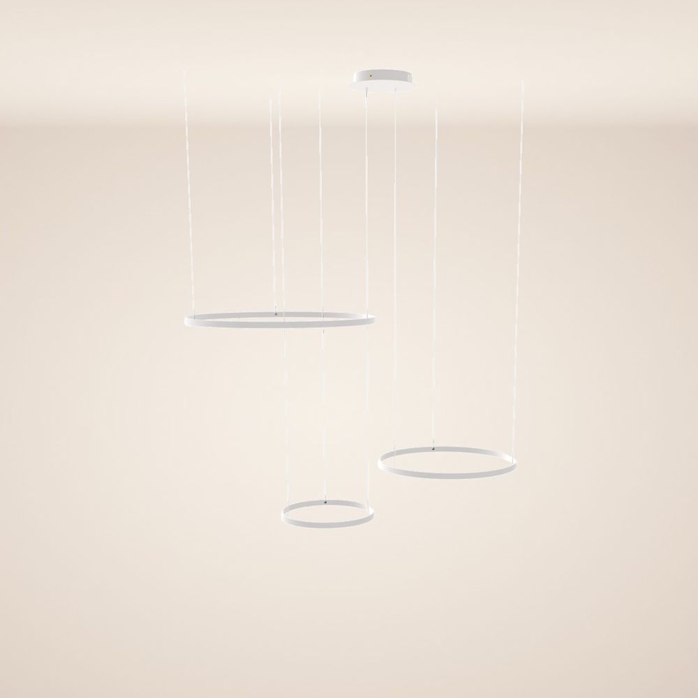 s.luce LED Ring Pendelleuchte 3-flammig Exzentrisch