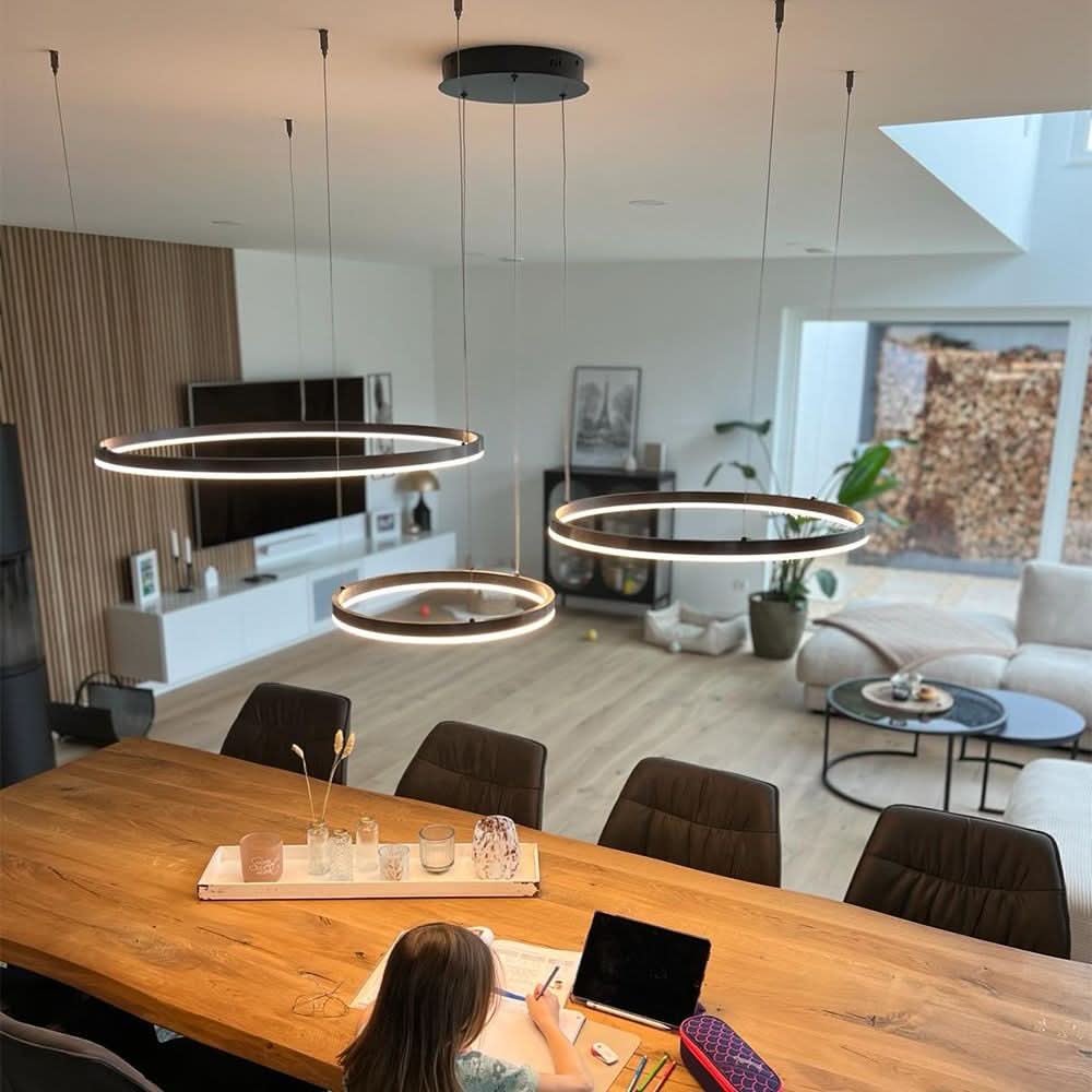 s.luce LED Ring Pendelleuchte 3-flammig Exzentrisch