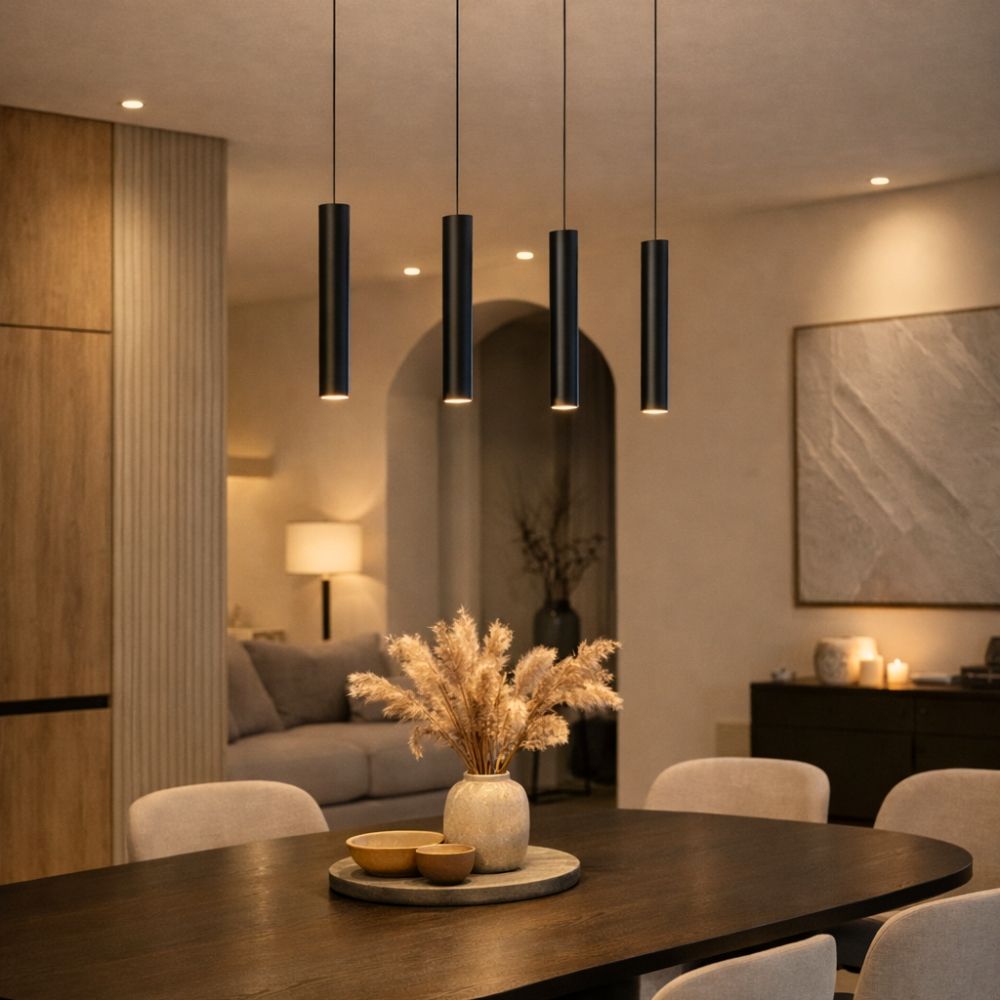 s.luce Lampe à suspendre moderne Crutch forme cylindrique