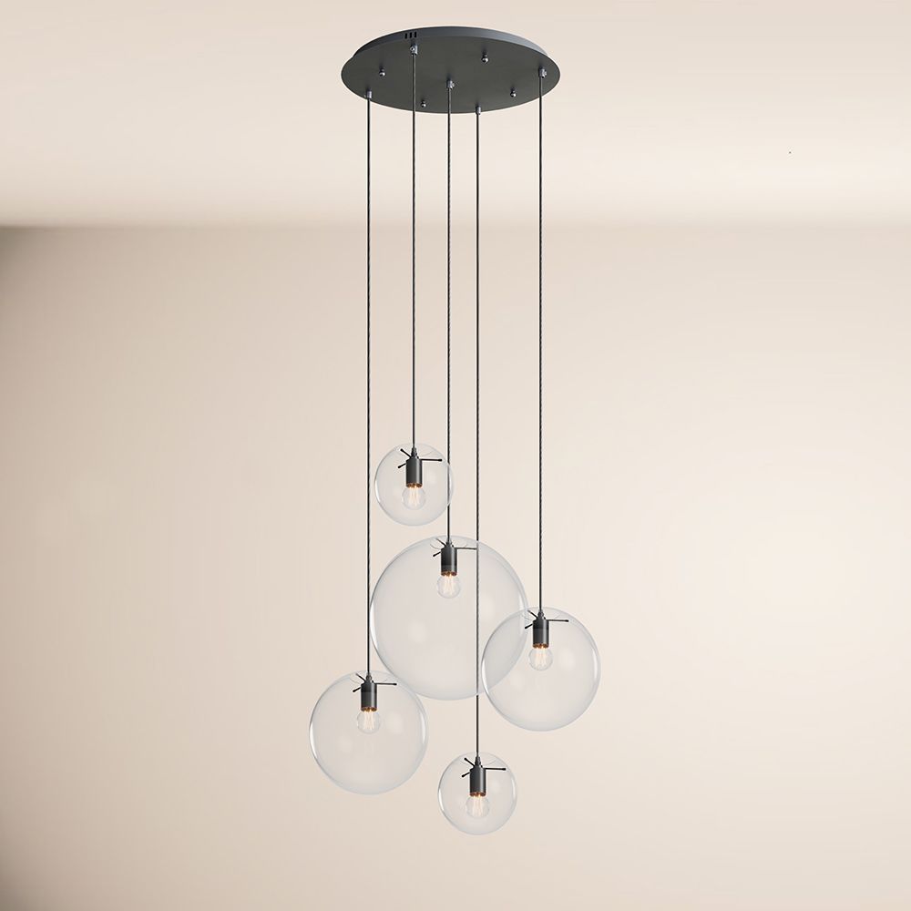 s.luce Orb 5-punktowa modułowa lampa galeryjna
