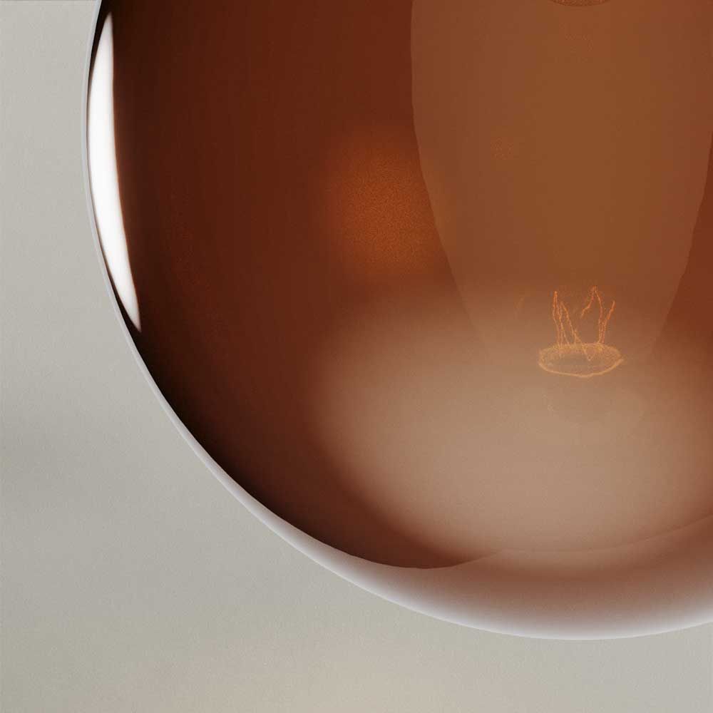 s.luce Orb Axis Glas-Tischlampe Dreibein 20cm