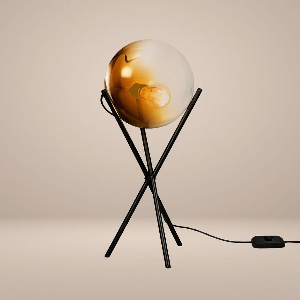 s.luce Axis Glas - Lampe de table trépied 20 cm - 172304 - s.luce® - homecoming lights.