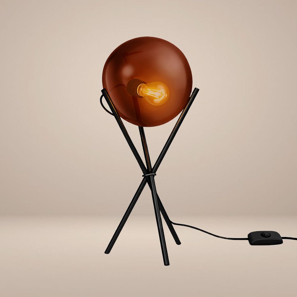 s.luce Axis Glas - Lampe de table trépied 20 cm - 172304 - s.luce® - homecoming lights.