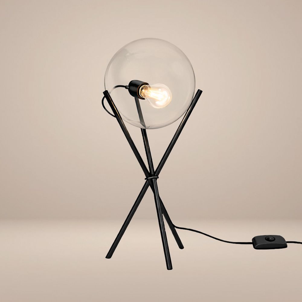 s.luce Axis Glas - Lampe de table trépied 20 cm - 172303 - s.luce® - homecoming lights.