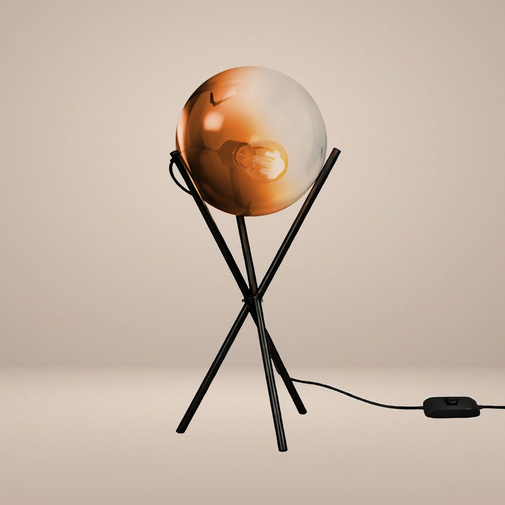 s.luce Axis Glas - Lampe de table trépied 20 cm - 172302 - s.luce® - homecoming lights.