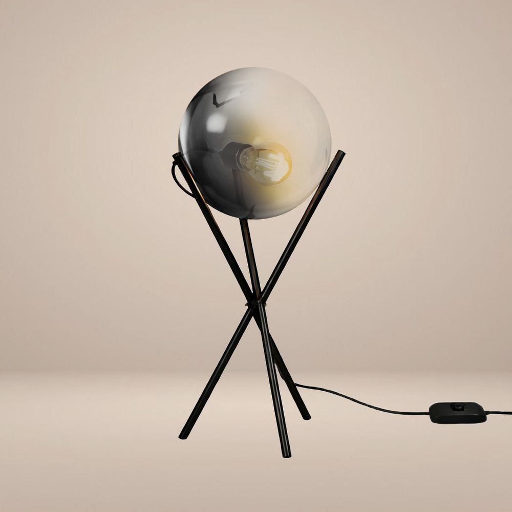 s.luce Axis Glas - Lampe de table trépied 20 cm - 182420 - s.luce® - homecoming lights.