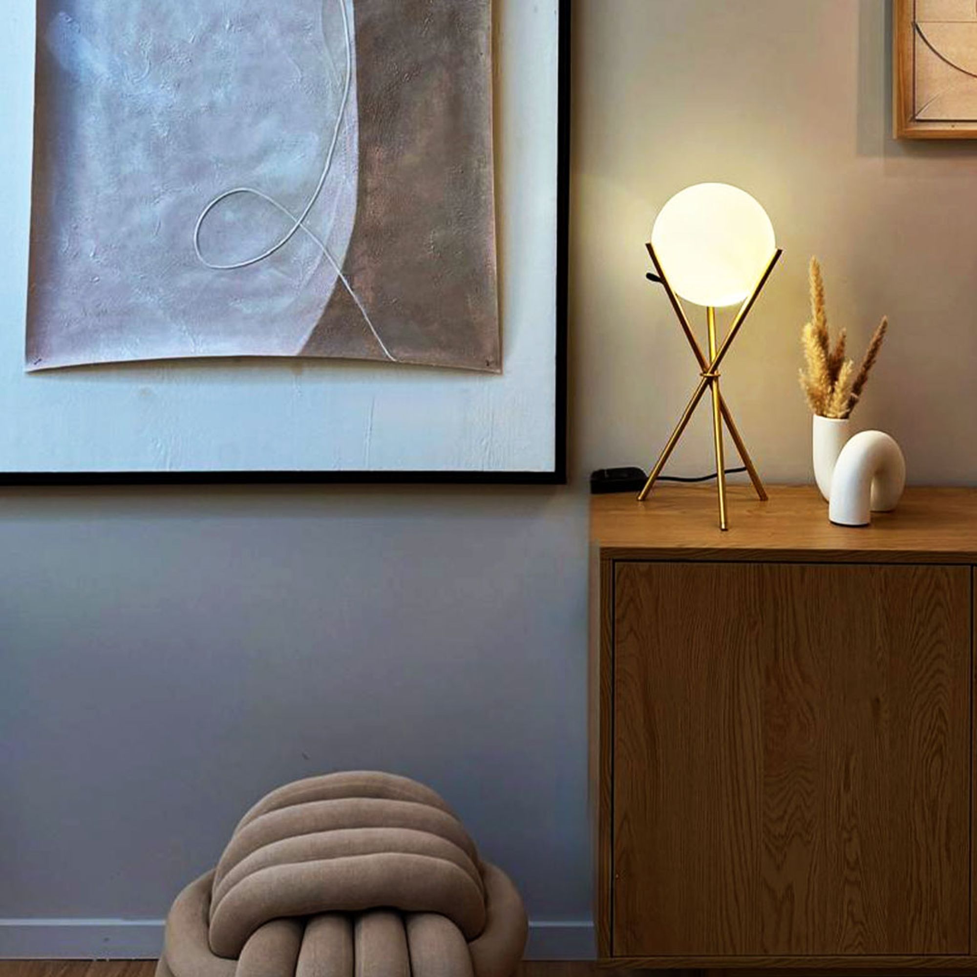 s.luce Axis Glas - Lampe de table trépied 20 cm - 172304 - s.luce® - homecoming lights.