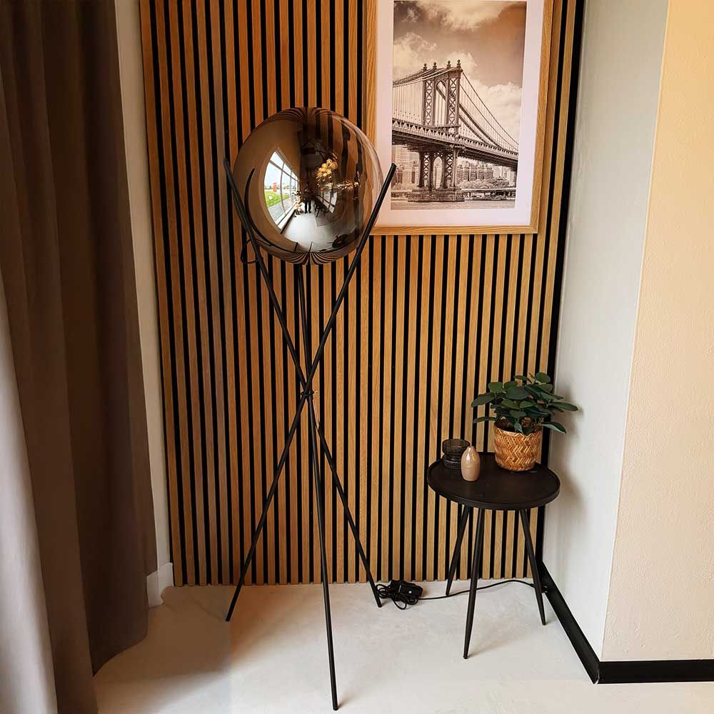 s.luce Orb Axis glass globe floor lamp tripod 160cm