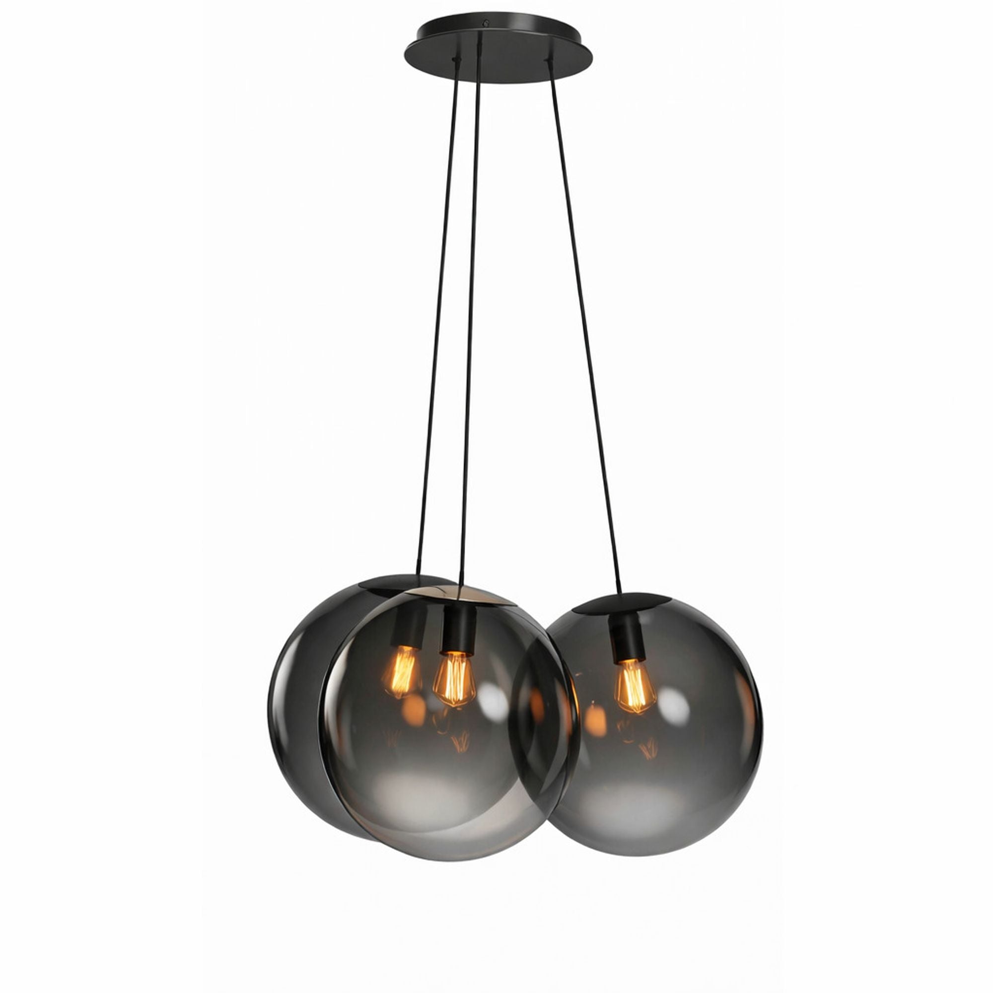 s.luce Orb Cluster Glas - Hängelampe 3 - flammig 3x20cm - 200559 - s.luce® - homecoming lights.