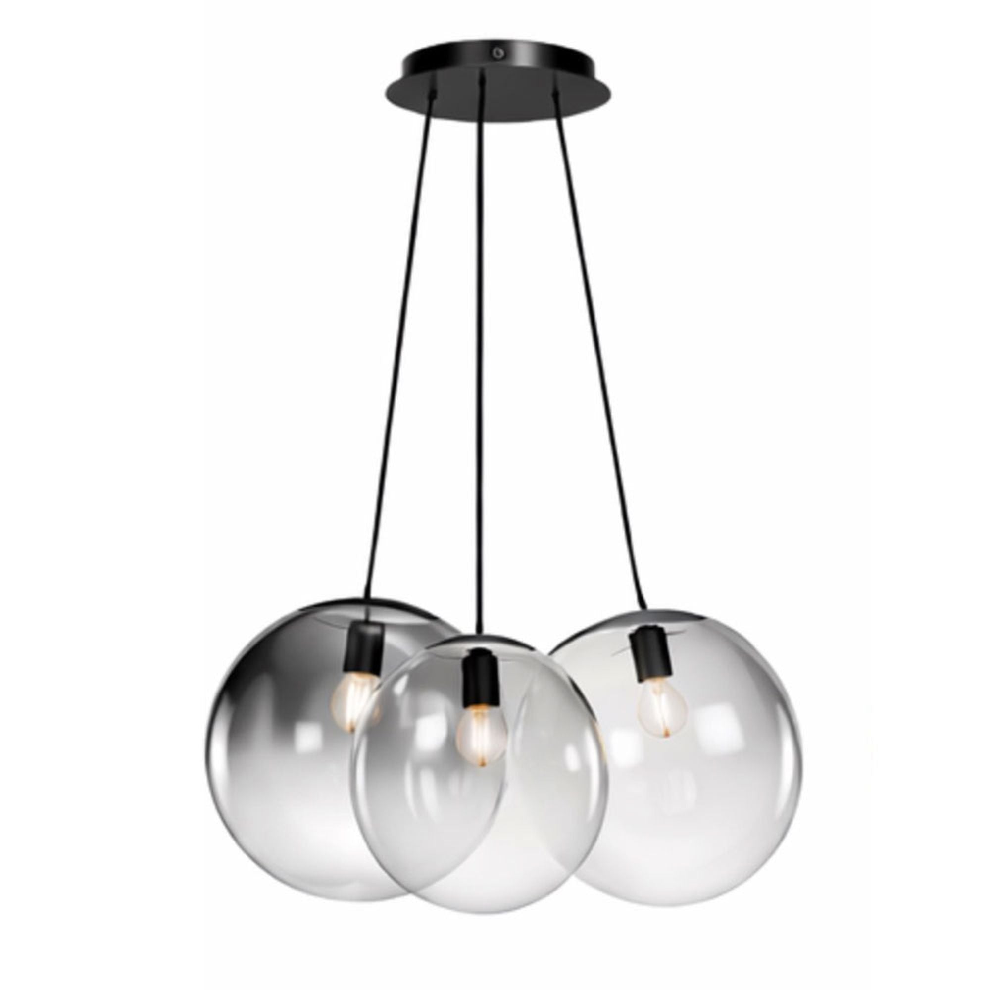 s.luce Orb Cluster Glas - Pendelleuchte 3 - flammig 3x30cm - 200610 - s.luce® - homecoming lights.