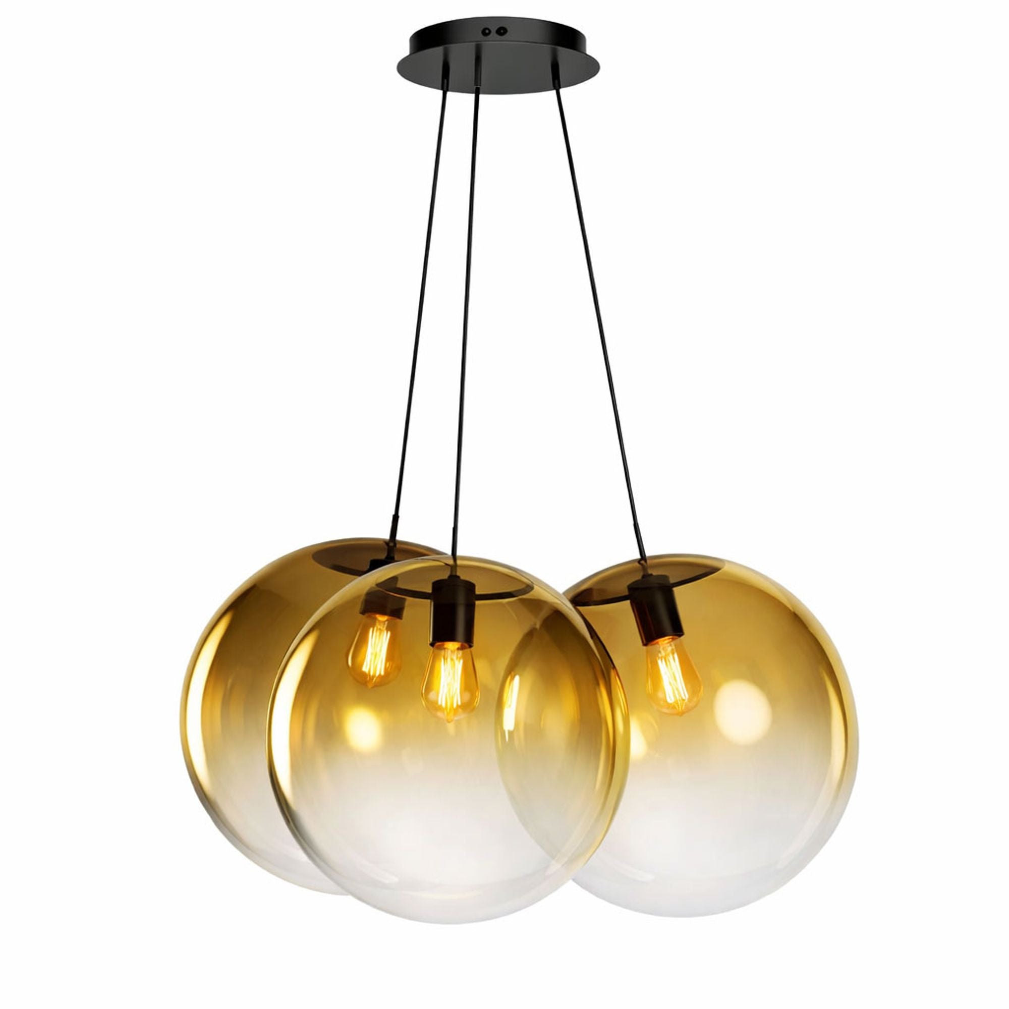 s.luce Orb Cluster Glas - Hängeleuchte 3 - flammig 3x40cm - 200629 - s.luce® - homecoming lights.