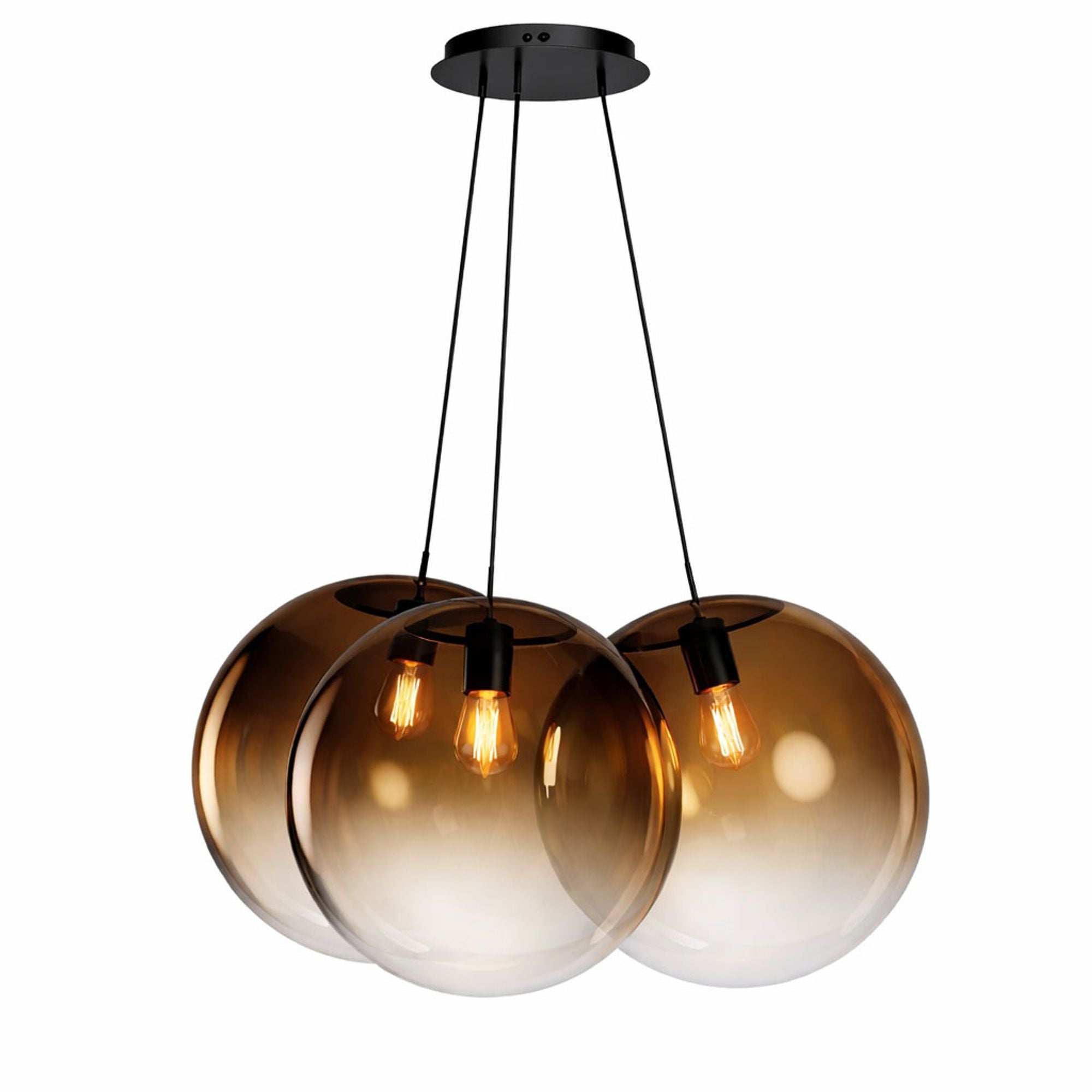 s.luce Orb Cluster Glas - Hängeleuchte 3 - flammig 3x40cm - 200628 - s.luce® - homecoming lights.