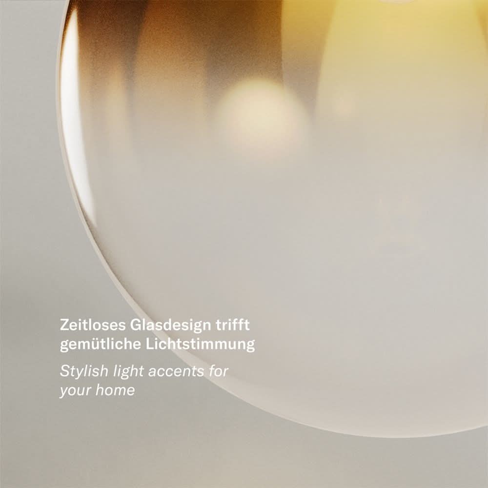 s.luce Orb Axis Glas-Tischlampe Dreibein 20cm