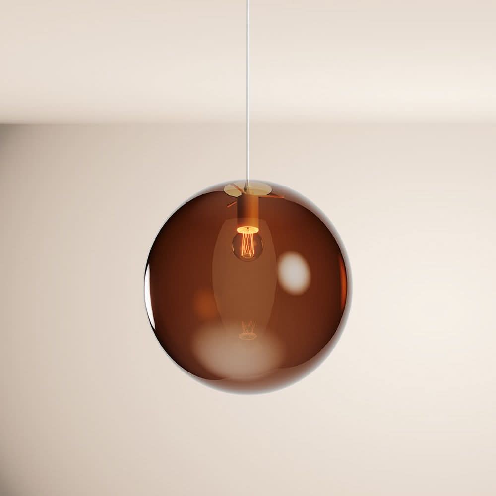 s.luce Orb Glaskugel Pendelleuchte Aufhängung 150cm Weiß