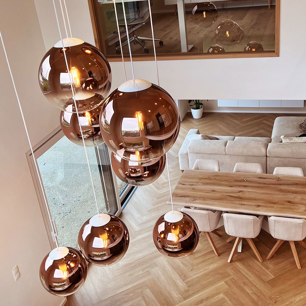 s.luce Orb XL Galerieleuchte 8-flammig mit Modular Baldachin