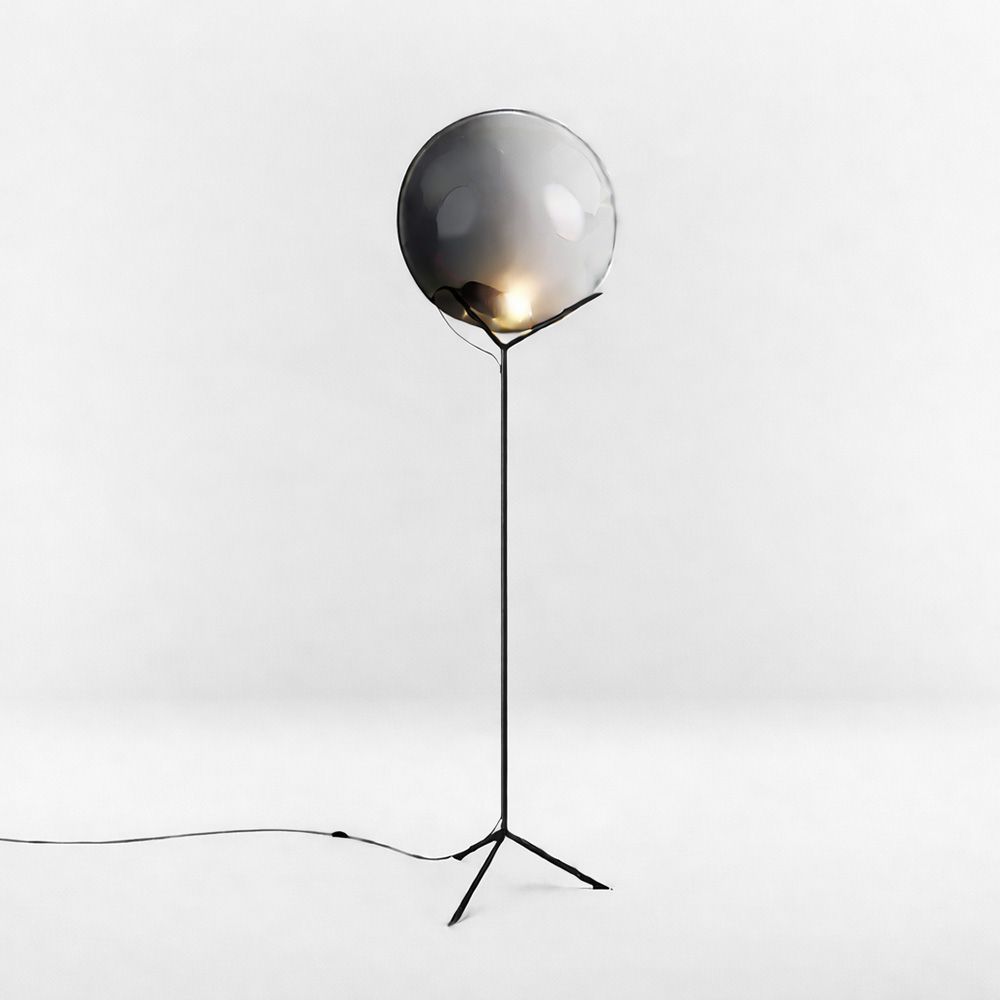 s.luce Stehleuchte Orb Poseidon mit Glaskugel 175cm - 194116 - s.luce® - homecoming lights.