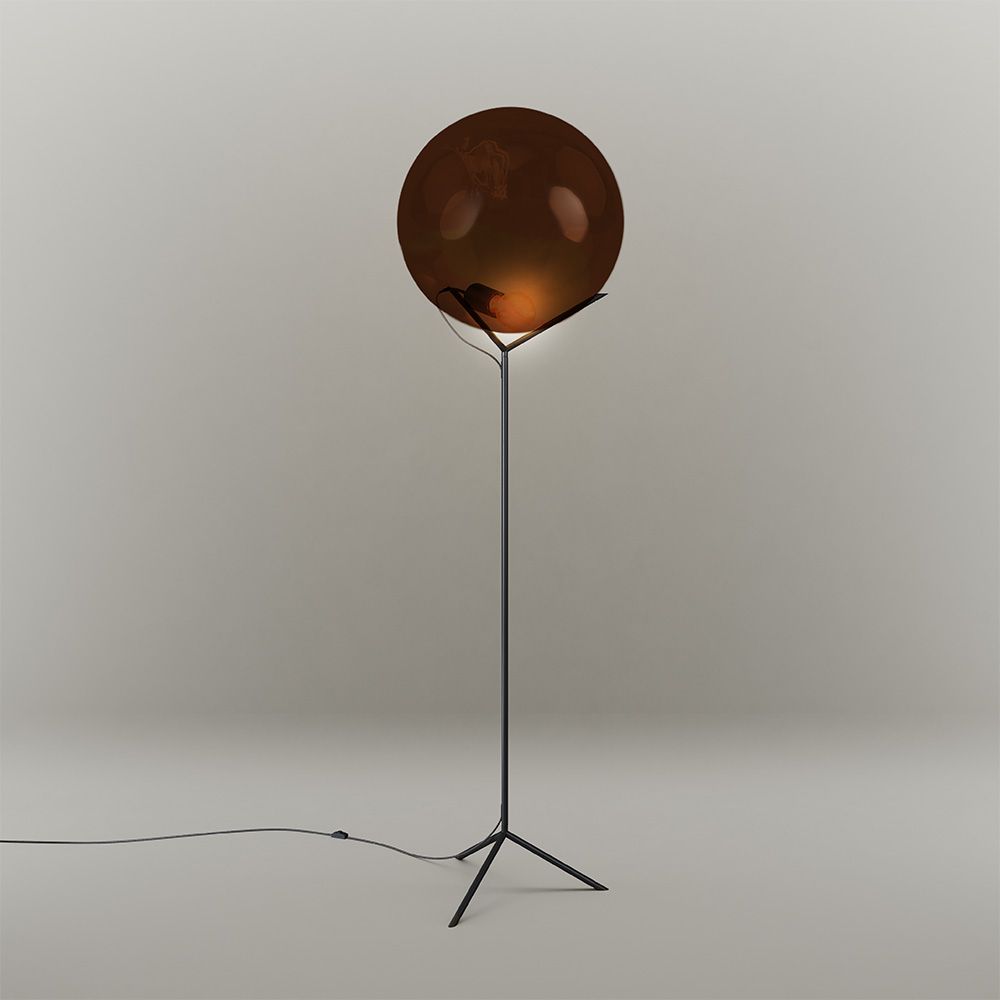s.luce Stehleuchte Orb Poseidon mit Glaskugel 175cm - 194114 - s.luce® - homecoming lights.