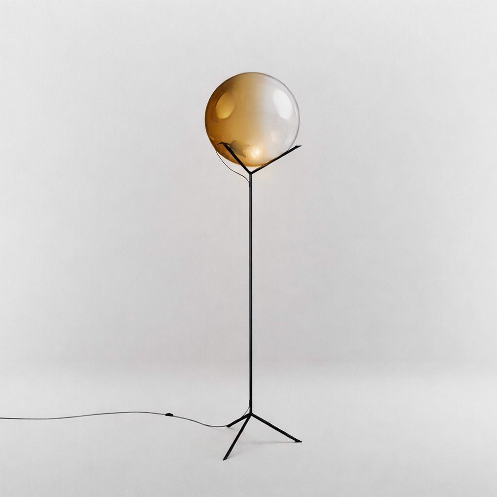 s.luce Stehleuchte Orb Poseidon mit Glaskugel 175cm - 194116 - s.luce® - homecoming lights.