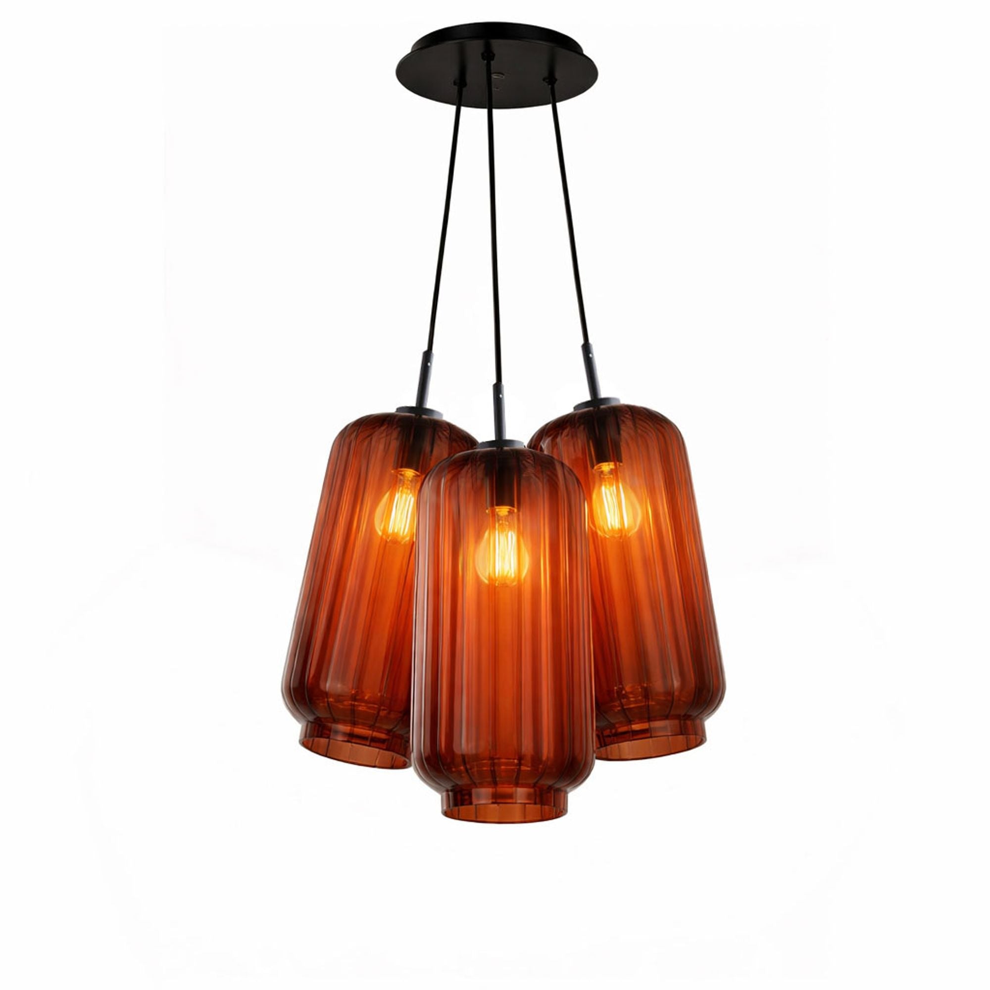 s.luce Velo Cluster Glas - Pendelleuchte 3 - flammig 3x18cm - 200401 - s.luce® - homecoming lights.