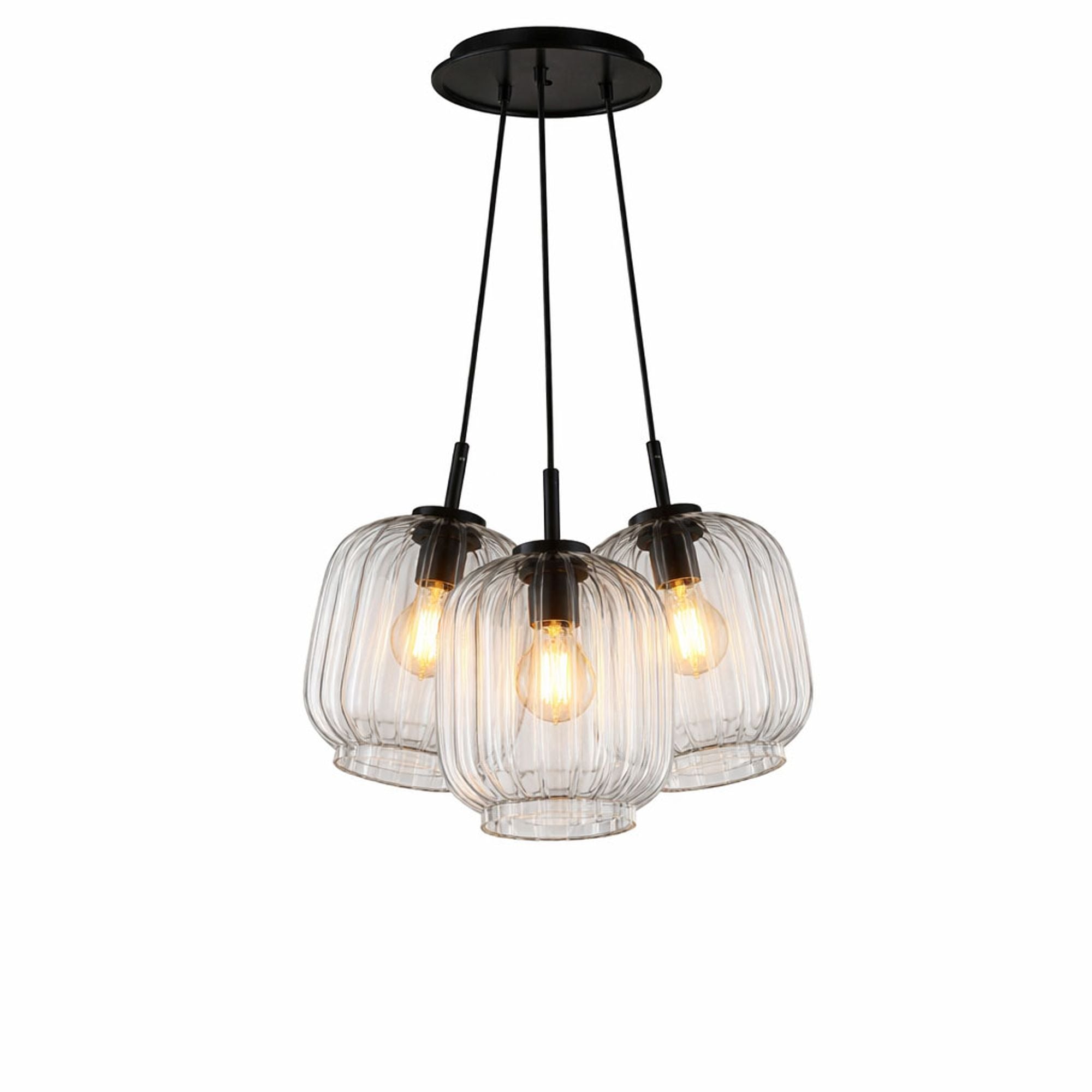 s.luce Velo Cluster Glas - Pendelleuchte 3 - flammig 3x20cm - 200406 - s.luce® - homecoming lights.